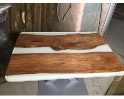 Белый эпоксидный стол река -foto4