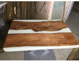 Белый эпоксидный стол река -foto4