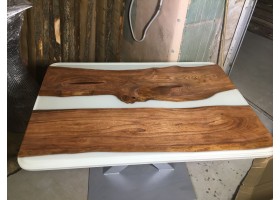 Белый эпоксидный стол река -foto4