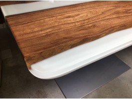 Белый эпоксидный стол река -foto6