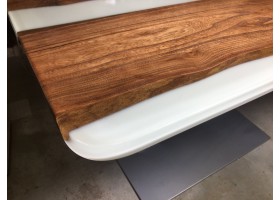 Белый эпоксидный стол река -foto6