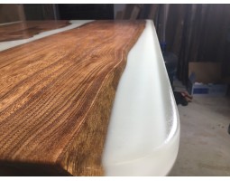 Белый эпоксидный стол река -foto7