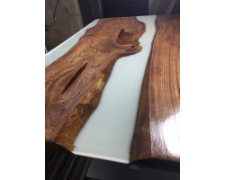 Белый эпоксидный стол река -foto9