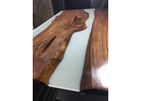 Белый эпоксидный стол река -foto9