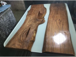 Белый эпоксидный стол река -foto8