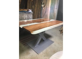 Белый эпоксидный стол река -foto11