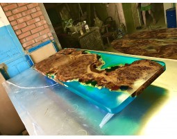 Дизайнерская барная стойка река со мхом-foto3