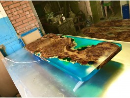 Дизайнерская барная стойка река со мхом-foto3