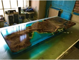 Дизайнерская барная стойка река со мхом-foto5