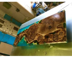 Дизайнерская барная стойка река со мхом-foto6