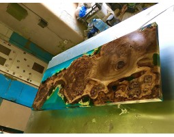 Дизайнерская барная стойка река со мхом-foto6