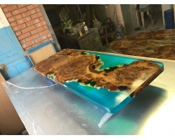 Дизайнерская барная стойка река со мхом-foto9