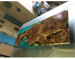 Дизайнерская барная стойка река со мхом-foto11