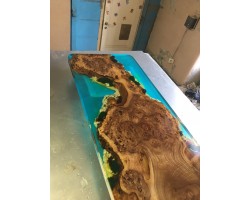 Дизайнерская барная стойка река со мхом-foto2