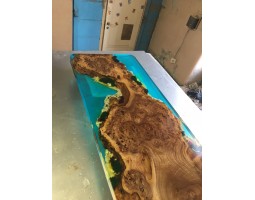 Дизайнерская барная стойка река со мхом-foto2