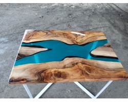 Эпоксидный стол река из американского ореха-foto5