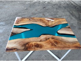 Эпоксидный стол река из американского ореха-foto5