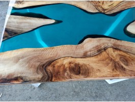 Эпоксидный стол река из американского ореха-foto6