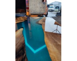 Эпоксидный стол река из американского ореха-foto7