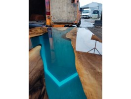 Эпоксидный стол река из американского ореха-foto7