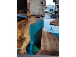 Эпоксидный стол река из американского ореха-foto8