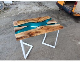 Эпоксидный стол река из американского ореха-foto2