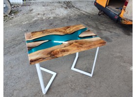 Эпоксидный стол река из американского ореха-foto2