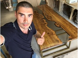 Эпоксидный стол река из слэбов в гостиную-foto2