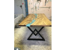 Бирюзовый эпоксидный стол река-foto5