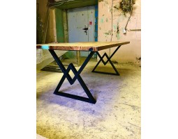 Бирюзовый эпоксидный стол река-foto4