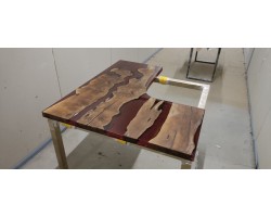 Угловой рабочий эпоксидный стол река-foto3