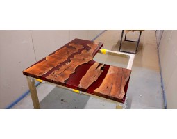 Угловой рабочий эпоксидный стол река-foto8