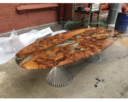 Эпоксидный стол река из слэбов на кухню-foto10