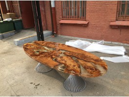 Эпоксидный стол река из слэбов на кухню-foto11