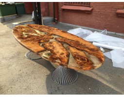 Эпоксидный стол река из слэбов на кухню-foto4