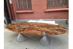 Эпоксидный стол река из массива дерева в Спб