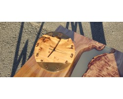 Эпоксидный стол река из слэбов капового карагача -foto6