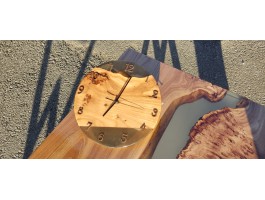 Эпоксидный стол река из слэбов капового карагача -foto6