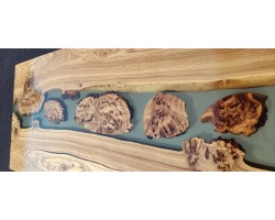 Эпоксидный стол река из слэбов капового карагача -foto7