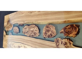 Эпоксидный стол река из слэбов капового карагача -foto7