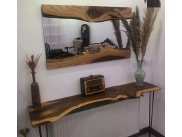 Зеркало из слэбов вяза